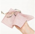 Brillenputztuch aus Bioleinen rosa » nahtur-design