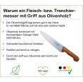 D.O.M. Fleisch- und Tranchiermesser mit Olivenholz-Griff