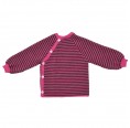 Baby Pullover Ringelschlüttli aus Bio-Wolle - pink/fels | Reiff