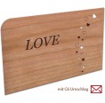Grußkarte | Holzpostkarte – LOVE