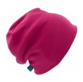 Winter Mütze 'Line Uni Pink/Aubergine' Bio-Jersey & Baumwollfleece » bingabonga
