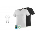kleiderhelden 2 x SoulShirt T-Shirt, V-Ausschnitt, Bio Baumwolle