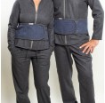 Flauschloden-Rückenwärmer aus 100% Schurwolle, Blau/Schwarz » nahtur-design
