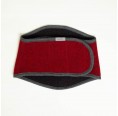 Rückenwärmer aus 100% Schurwolle Flauschloden, Rot/Schwarz » nahtur-design