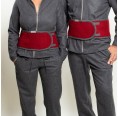 Flauschloden-Rückenwärmer aus 100% Schurwolle, Rot/Schwarz » nahtur-design