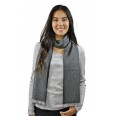 Premium Baby Alpaka Schal für Damen, grau meliert | AlpacaOne