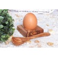 Eierhalter „Troué“ & Eierlöffel aus Olivenholz | Olivenholz erleben