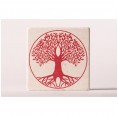 Travertin-Untersetzer - Lebensbaum Rot » Living Designs
