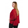 Schmeichelhafter Alpaka Pullover für Damen, rot | AlpacaOne