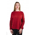 Pullover Jessica 100% Premium Baby Alpaka für Damen, rot | AlpacaOne