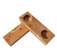 Holz-Kästchen für Eheringe, Verlobungsring mit Gravur