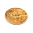 Olivenholz Holzteller Ø 22 cm, rund, mit Saftrille | Olivenholz erleben