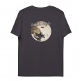 Bio-Baumwoll T-Shirt Anthrazit Echse-Print » earlyfish