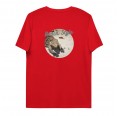 Rotes Bio-Baumwoll T-Shirt Echse » earlyfish