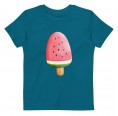 Kinder Bio-T-Shirt, Türkis mit Meloneneis-Print » earlyfish