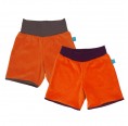 Bio-Nicki Shorts Orange mit Kontrastbund » bingabonga