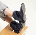 Öko Fußwärmer aus Flauschloden blau » nahtur-design