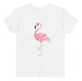 Weißes Bio T-Shirt für Mädchen mit Flamingo Print » earlyfish
