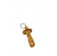 Schlüsselanhänger KREUZ aus Olivenholz mit Gravur » D.O.M.