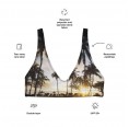 Recyceltes, gepolstertes Bikini-Oberteil mit Palmen Print & UV-Schutz 50+ » earlyfish