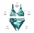 Recycelter High Waist Bikini Monstera & UV-Schutz 50+ » earlyfish