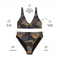 Recycelter High Waist Bikini Tropical Black & UV-Schutz 50+ » earlyfish