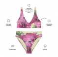 Recycelter High Waist Bikini Tropical Flower pink/grün & LSF 50+ » earlyfish