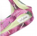 earlyfish - Recyceltes, gepolstertes Bikini-Oberteil mit Print Tropical Flower pink/grün