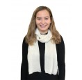 Albwolle Alpaka Schal für Damen & Unisex, weiss