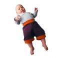 bingabonga Baby Shorts aus Bio Jersey Aubergine/Zimt
