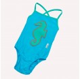 Öko Badeanzug blau mit UV Schutz 50+ | early fish