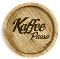 Holzpost Untersetzer aus Eiche Kaffeepause