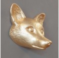 Pappmaché Fuchskopf in Schlagmetall Gold » Blumenfisch