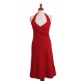 Rotes Neckholder Kleid aus Bio-Jersey | billbillundbill
