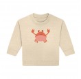 Natur Baby Sweasthirt aus Bio-Baumwolle - Krabbe Print » earlyfish