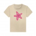 Baby T-Shirt, naturfarben, aus Bio-Baumwolle mit Seestern Print » earlyfish
