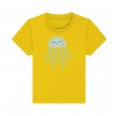 earlyfish - Gelbes Baby T-Shirt aus Bio-Baumwolle mit Qualle Print 