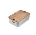 Edelstahl-Lunchbox mit luftdichtem Bambusdeckel & Bügelverschluss - Safe Jungleschmaus » Tindobo