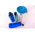 Trinkflaschen Set Blau3+ mit Trichter Biokunststoff | Doras