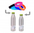 Stylische Edelstahl Thermoflasche mit austauschbarem Silikonring » Dora‘s