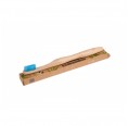Mittelharte Zahnbürste mit Bambusgriff, blaue Borsten | ecobamboo