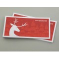 Öko Weihnachtskarte rot mit Hirsch | eco-cards-shop