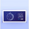 Öko Weihnachtskarte Gitter-Weihnachtskugel dunkelblau » eco-cards