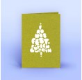 Öko Weihnachtskarte Wortwolke Weihnachtsbaum - Graspapier