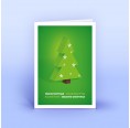 Grüne Weihnachtskarte Moderner Weihnachtsbaum » eco-cards