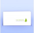 Grüne Weihnachtskarte schwungvoller Weihnachtsbaum » eco-cards