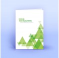 Öko Weihnachtskarte Grüne Dreiecke » eco-cards