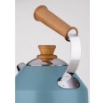 Plastikfreier Wasserkocher aus Edelstahl Lignum LUNGOMARE pastel-blau | Ottoni Fabbrica