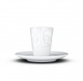 Porzellan Espresso Mug mit Henkel - Lecker | 58Products