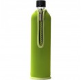 Dora's kleine Glasflasche mit Neoprenbezug grün